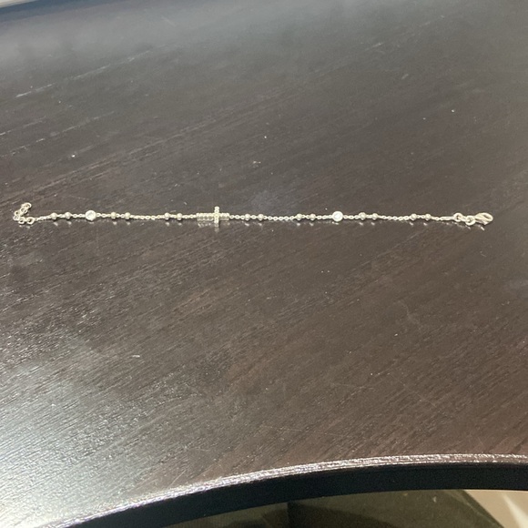 Sterling Silver w/CZ Crucifix Bracelet - Picture 3 of 6